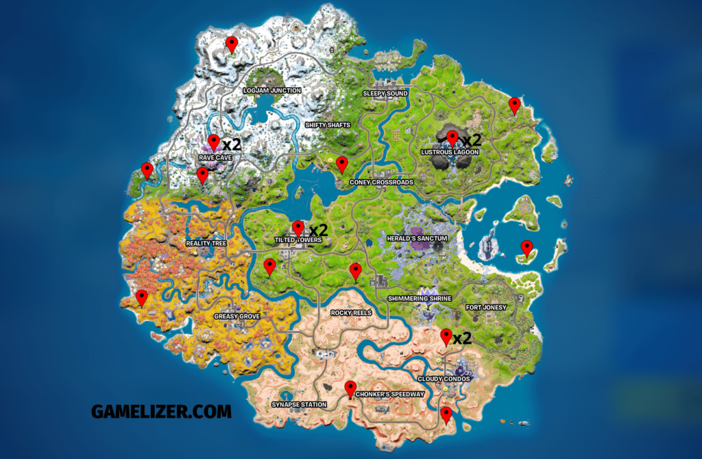 fortnite vaults locations